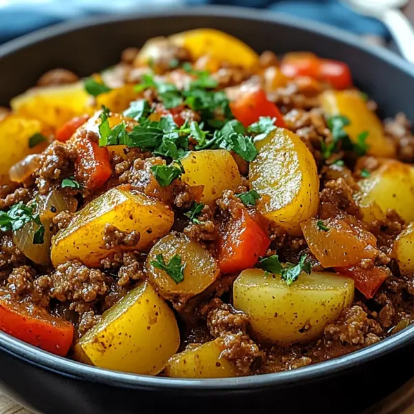 Bauerntopf mit Hackfleisch, Kartoffeln & Paprika