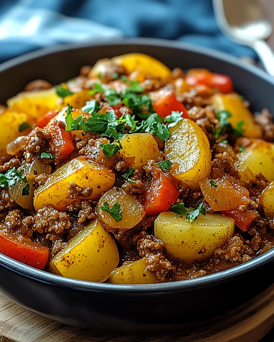 Bauerntopf mit Hackfleisch, Kartoffeln & Paprika