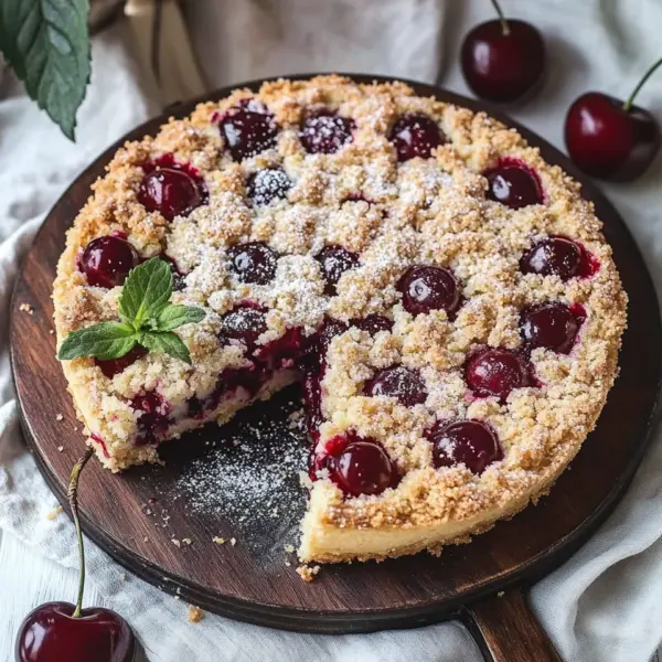 Einfacher und schneller Kirsch-Streusel-Kuchen