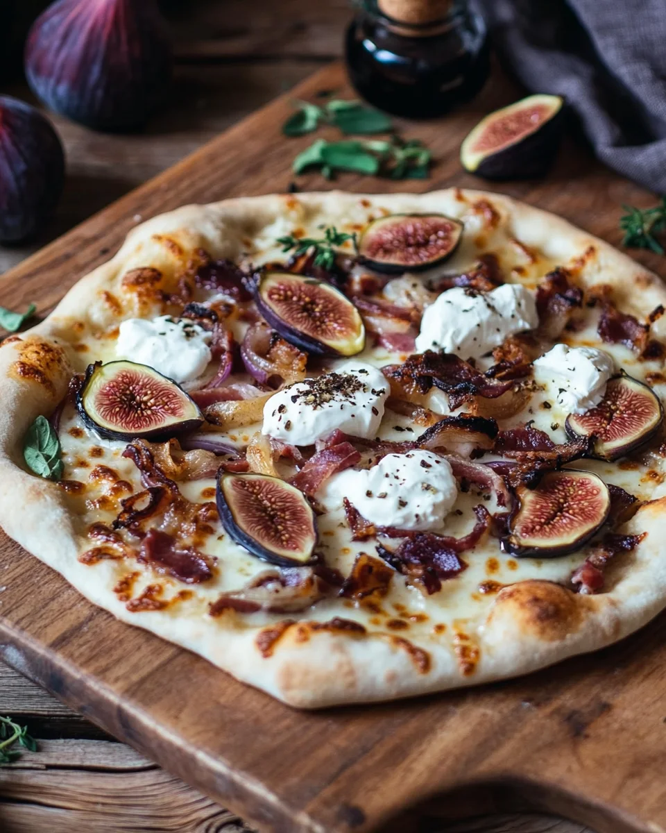 Feigen-Bacon-Pizza mit karamellisierten Zwiebeln und Balsamico 22 Feigen-Bacon-Pizza mit karamellisierten Zwiebeln und Balsamico