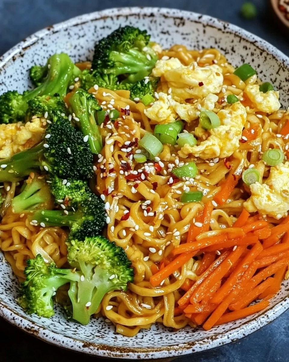 Gebratene Nudeln mit Gemüse und Ei - asiatisch 21 Gebratene