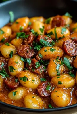 Gnocchi mit Chorizo und cremiger Harissa-Sauce 34 Gnocchi mit Chorizo und cremiger Harissa-Sauce