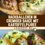 Hackbällchen in cremiger Sauce mit Kartoffelpüree 28 Pinterest Hidden Image