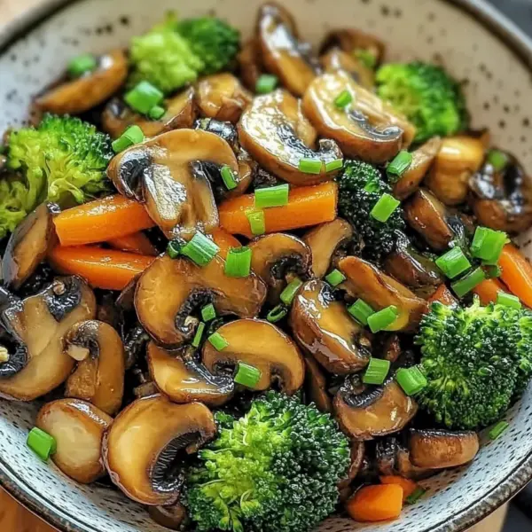 15-Minuten-Pfanne mit Champignons, Brokkoli und Karotten