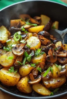 Champignon-Kartoffel-Pfanne mit Frühlingszwiebeln 23 Champignon-Kartoffel-Pfanne mit Frühlingszwiebeln