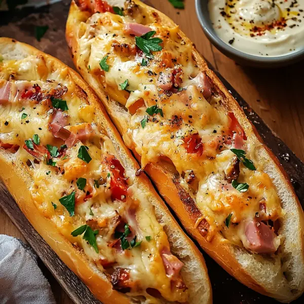 Gefüllte Ofen-Baguettes