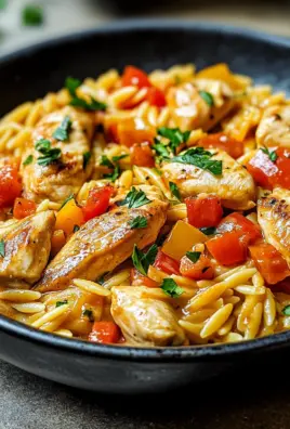 Orzo-Pfanne mit Paprikahuhn 22 Orzo-Pfanne mit Paprikahuhn