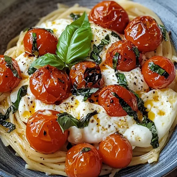 Burrata Pasta mit Tomaten aus dem Ofen