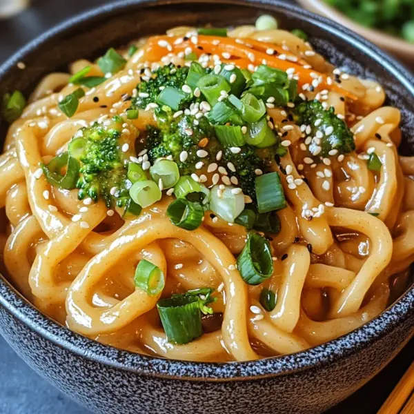 Erdnussbutter Udon Nudeln