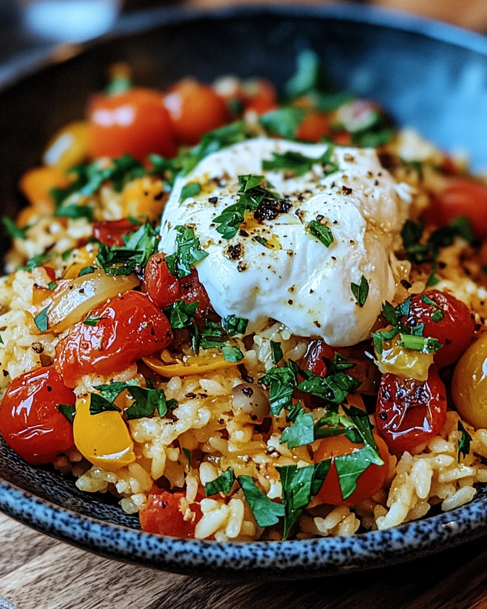 Mediterrane Reispfanne mit Burrata 28 Mediterrane Reispfanne mit Burrata
