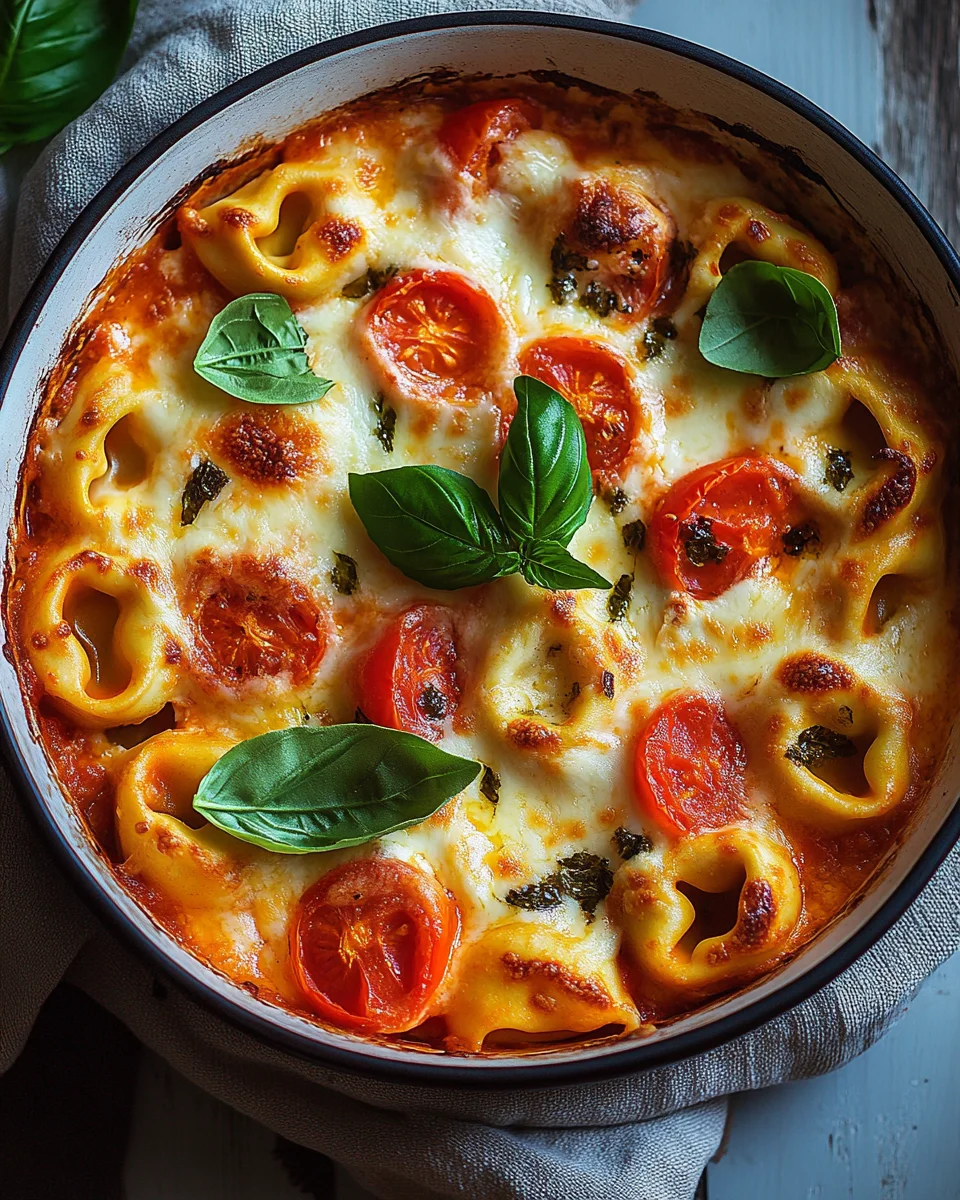 Tortelliniauflauf mit Tomate und Mozzarella