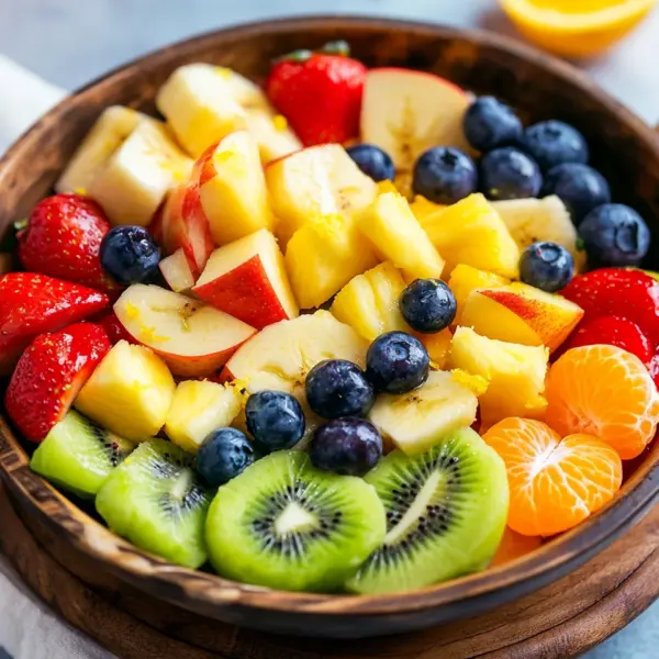 Obstsalat mit klassischem Dressing