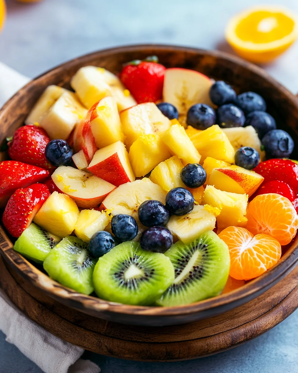 Obstsalat mit klassischem Dressing 21 Obstsalat mit klassischem Dressing