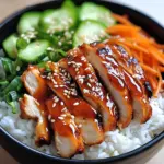 Koreanischer Reis H&auml;hnchen Bowl
