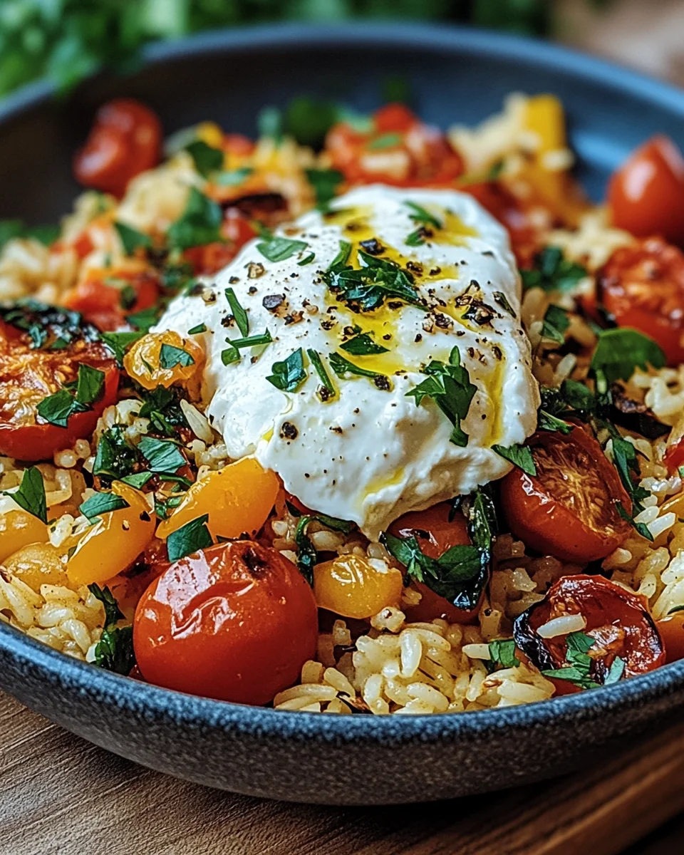Mediterrane Reispfanne mit Burrata 26 Mediterrane
