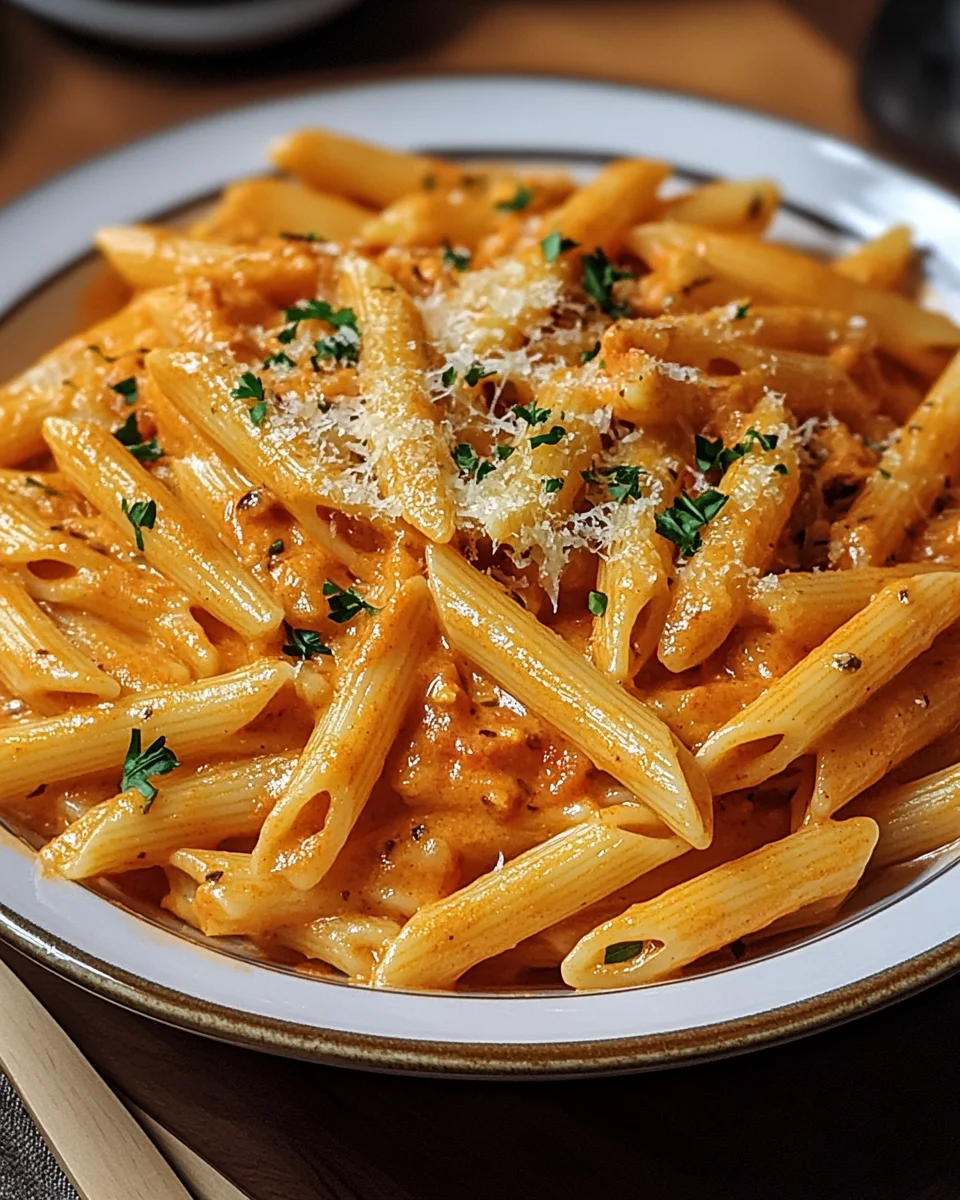 Penne in cremiger Paprikasoße 22 Penne in cremiger Paprikasoße