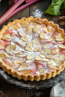 Rhabarber Tarte mit Mandelcreme - Rhabarber Frangipane Tarte
