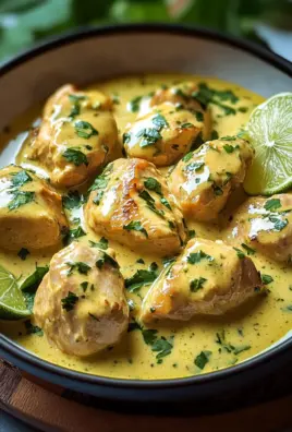 Zartes Hähnchen in Kokos-Limetten-Sauce
