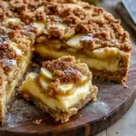 Apfelkuchen vom Blech - mit Pudding und knusprigen Streusel