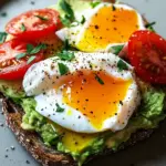 Avocado Toast mit Ei und Tomaten