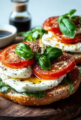Bagel mit Tomate und Mozzarella