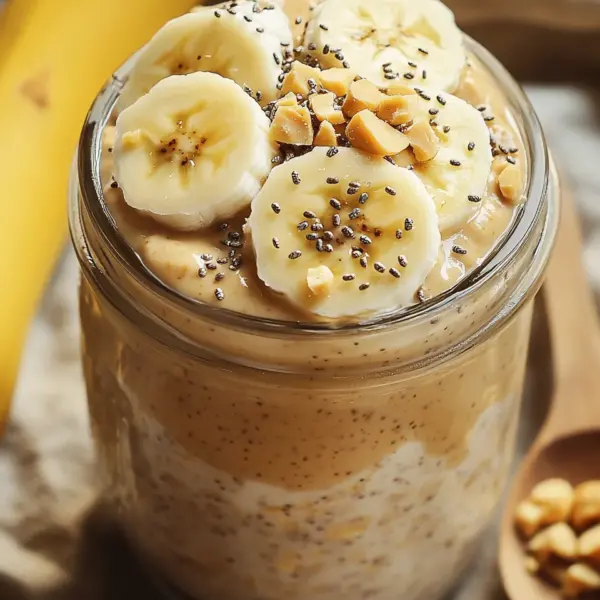 Bananen-Erdnussbutter Overnight Oats