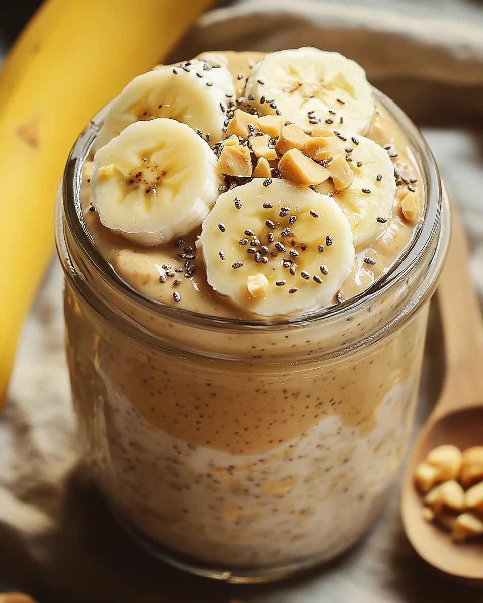 Bananen-Erdnussbutter Overnight Oats