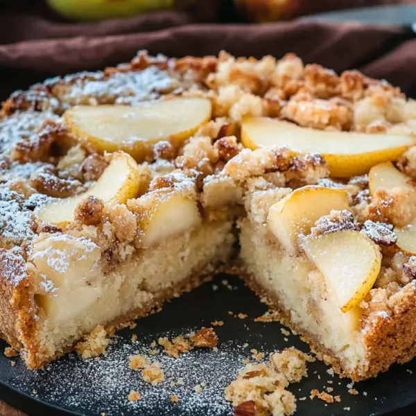 Birnenkuchen mit Streusel