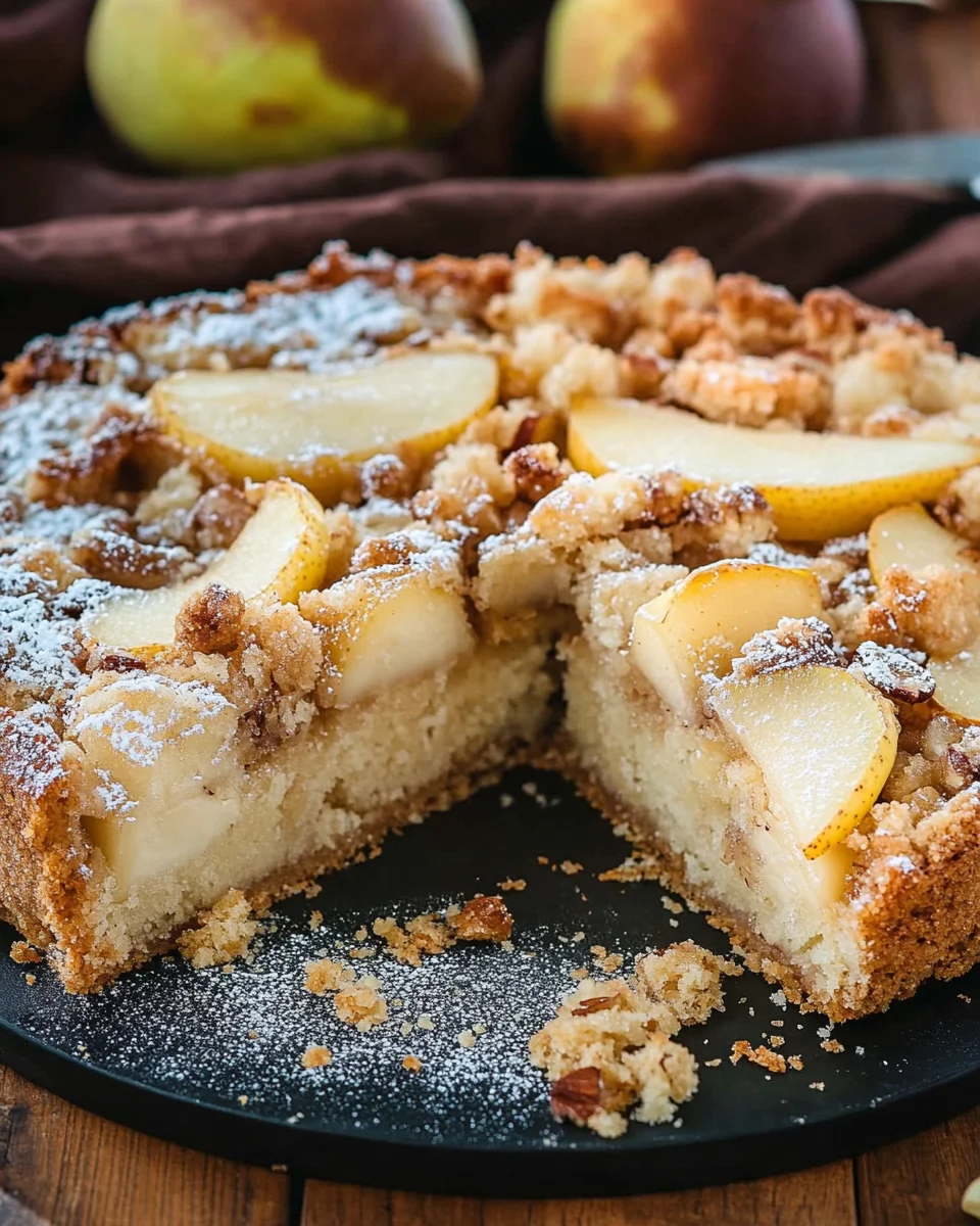 Birnenkuchen mit Streusel