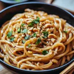 Chinesische Nudeln mit Erdnusssauce