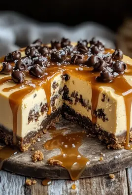 Cookie Dough Cheesecake mit Salted Caramel Swirl