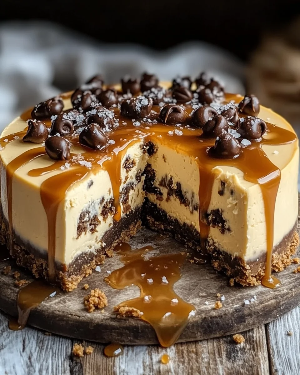 Cookie Dough Cheesecake mit Salted Caramel Swirl 35 Cookie Dough Cheesecake mit Salted Caramel Swirl