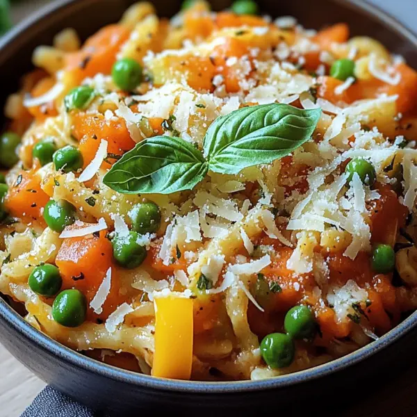 Ein-Topf-Kritharaki mit Gemüse und Parmesan