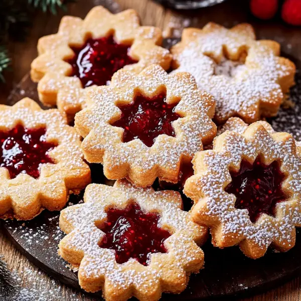 Feine Linzer-Plätzchen mit Marmelade
