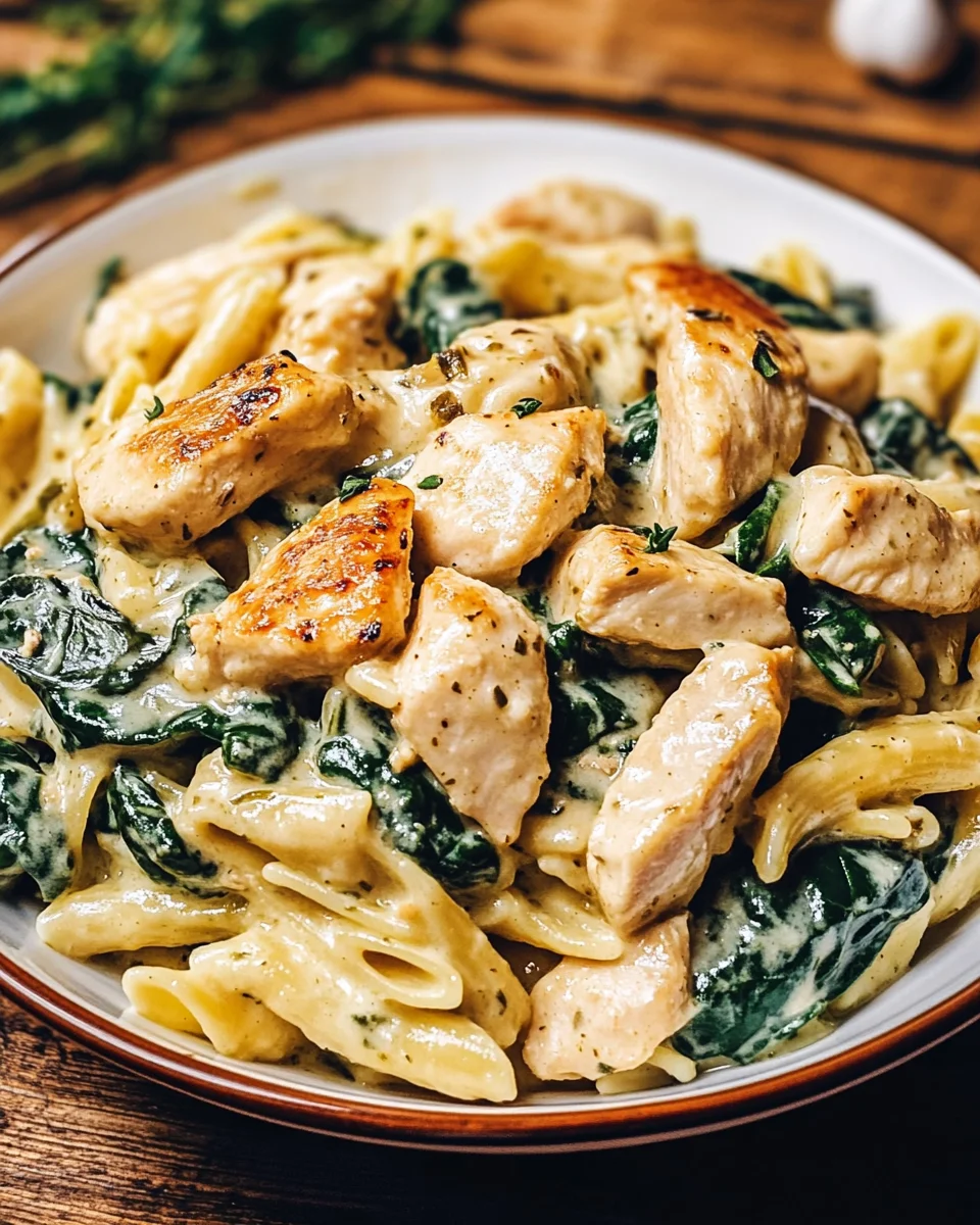 Frischkäse Spinat Hähnchen Pasta 20 Frischkäse Spinat Hähnchen Pasta