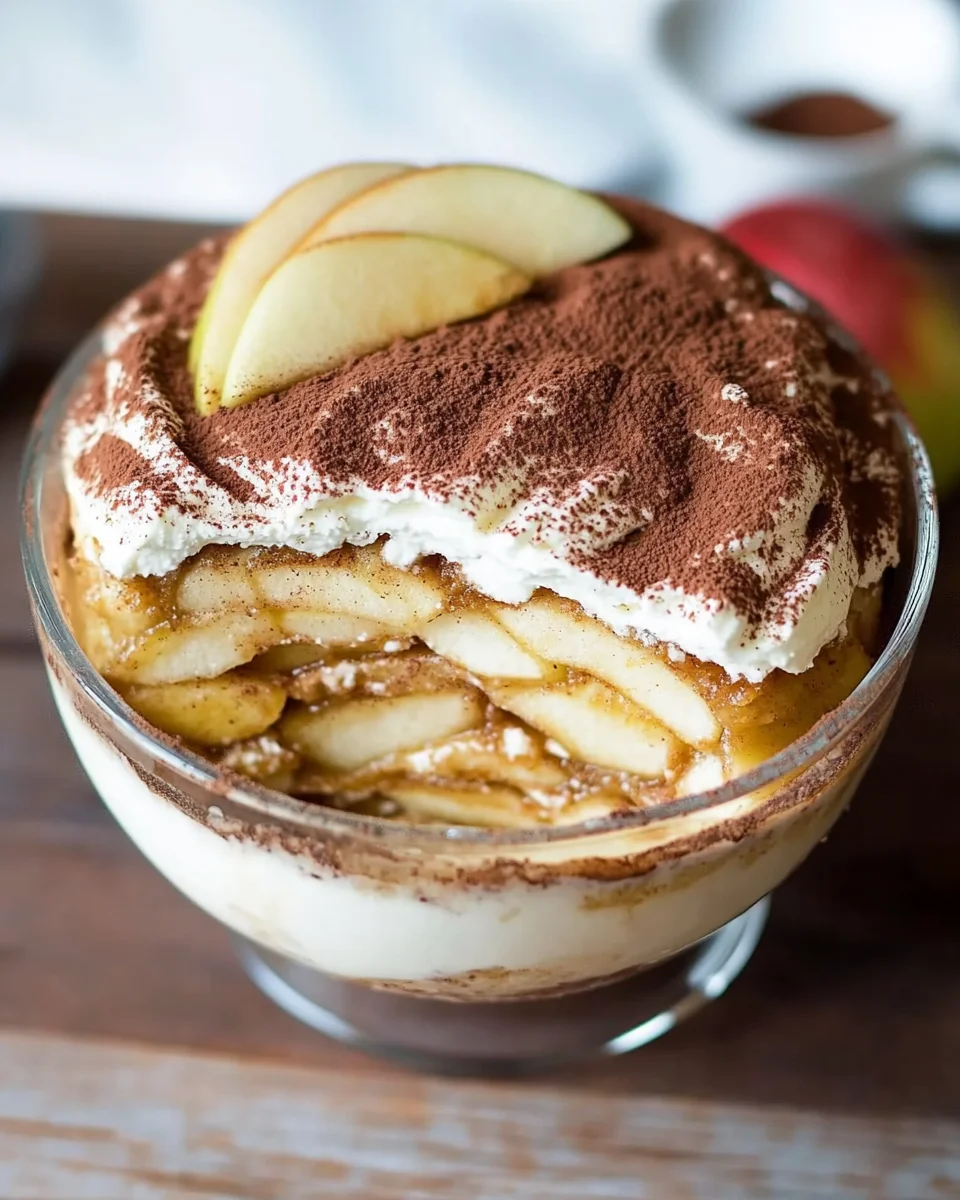 Fruchtiger Apfel Tiramisu ohne Ei - gelingsicheres und einfaches Rezept 22 Fruchtiger