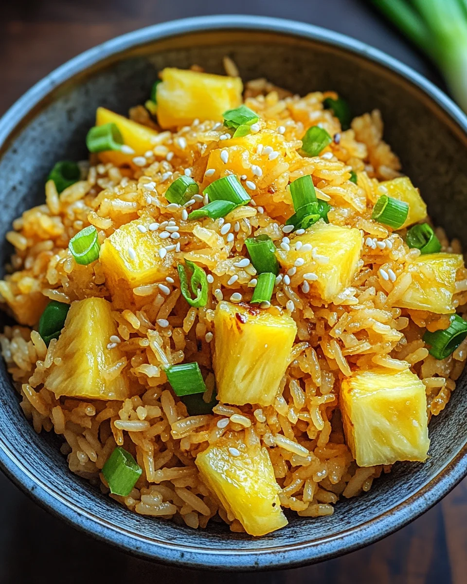 Gebratener Reis mit Ananas