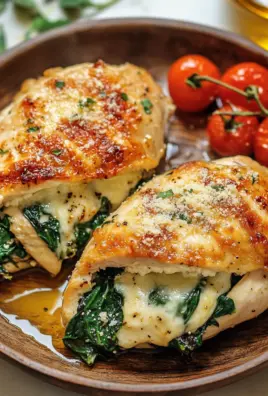 Gefüllte Hähnchenbrust mit Frischkäse und Spinat 21 Gefüllte Hähnchenbrust mit Frischkäse und Spinat