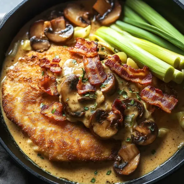 Geschmorte Schnitzelpfanne in köstlicher Jägersauce Rezept