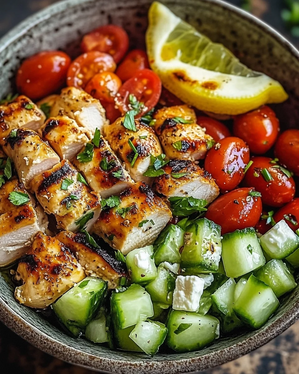 Griechische H&auml;hnchen-Bowl