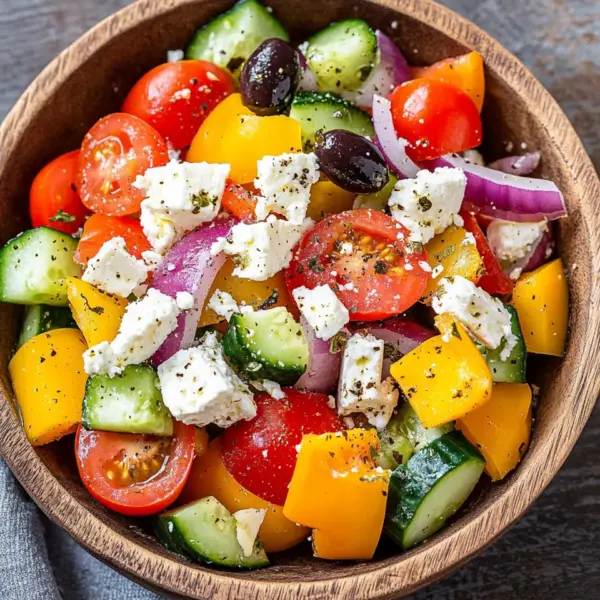 Griechischer Bauernsalat (einfaches Salat Rezept)