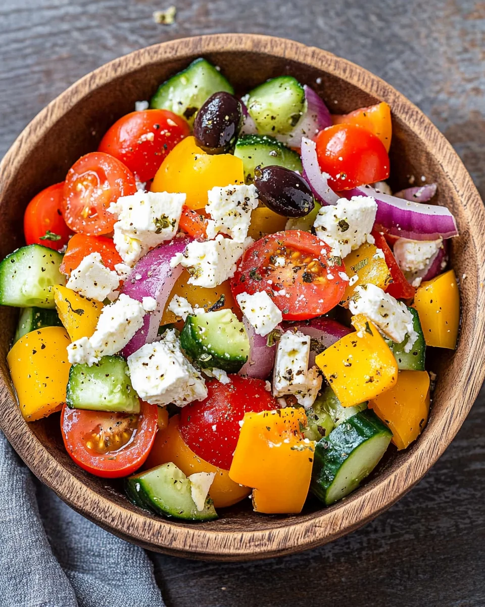 Griechischer Bauernsalat (einfaches Salat Rezept)