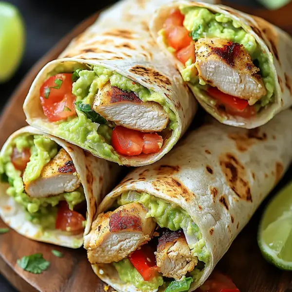 Guacamole Chicken Wraps