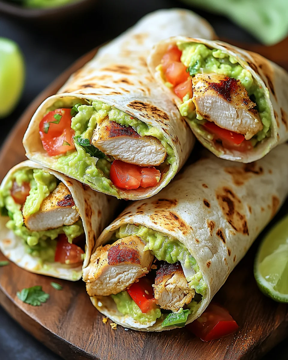Guacamole Chicken Wraps 22 Guacamole Chicken Wraps
