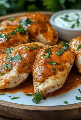 Hähnchenfilets mit einer Ajvar-Schmandsauce 26 Hähnchenfilets mit einer Ajvar-Schmandsauce