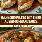 Hähnchenfilets mit einer Ajvar-Schmandsauce 15 Pinterest Hidden Image