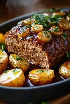 Herzhafter Hackbraten mit Ofenkartoffeln 32 Herzhafter Hackbraten mit Ofenkartoffeln