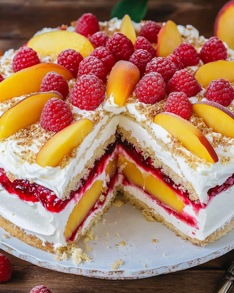 Himbeer-Pfirsich-Torte 18 Himbeer-Pfirsich-Torte