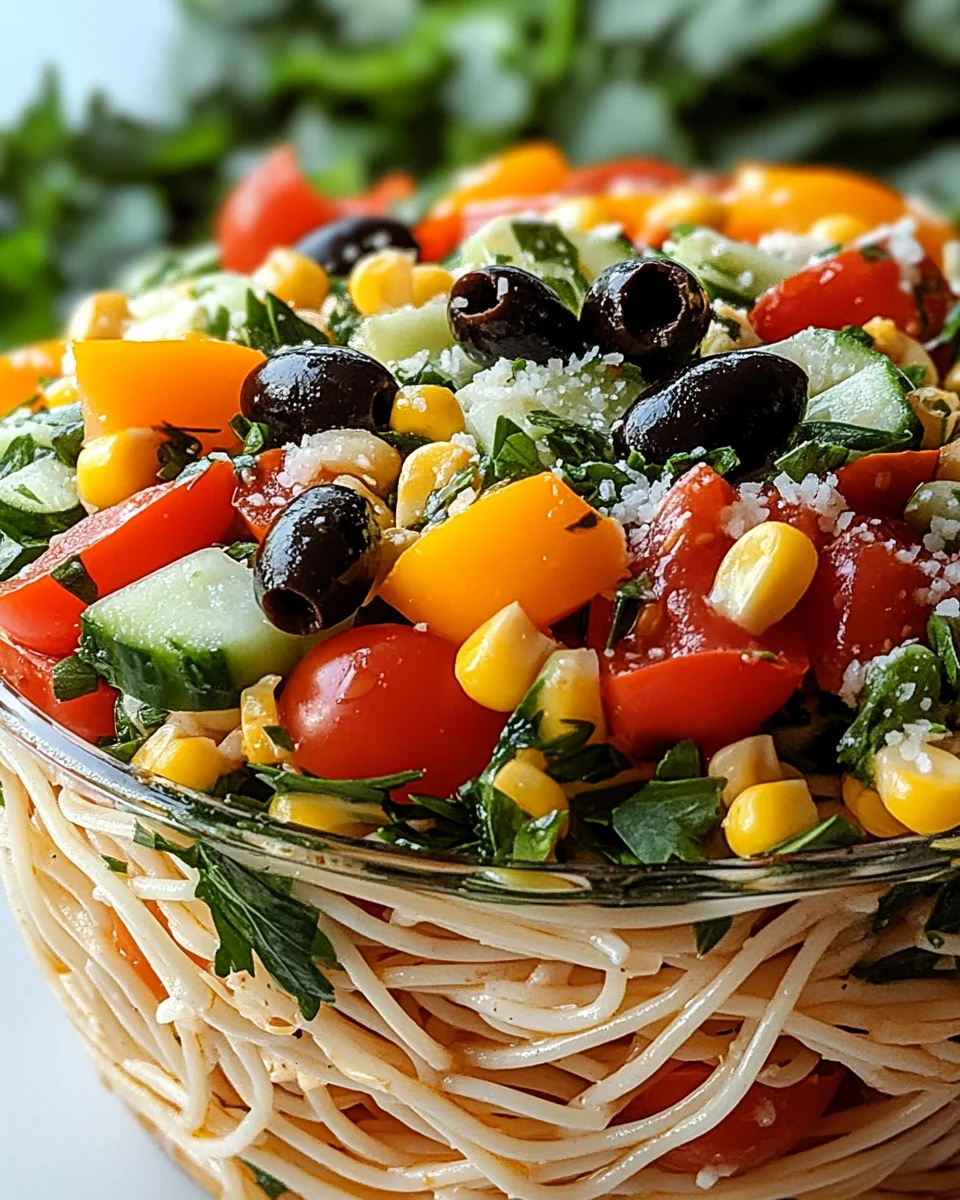Italienischer Spaghetti-Schichtsalat 19 Italienischer