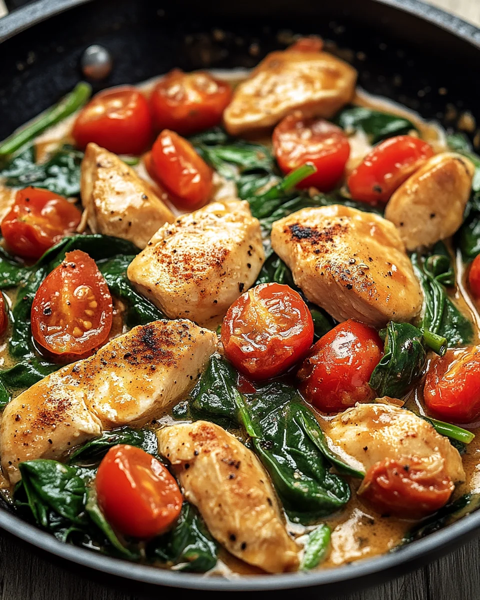 Keto Hähnchen-Spinat-Tomaten-Pfanne 17 Keto
